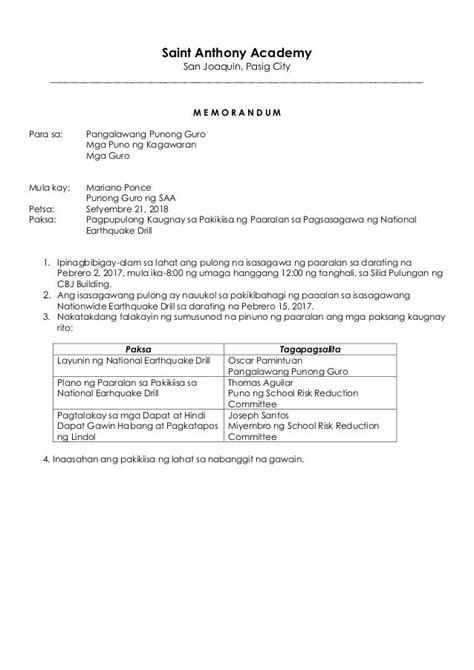 ano ang kahalagahan ng memorandum|MEMORANDUM (MEMO), AGENDA, KATITIKAN NG PULONG .
